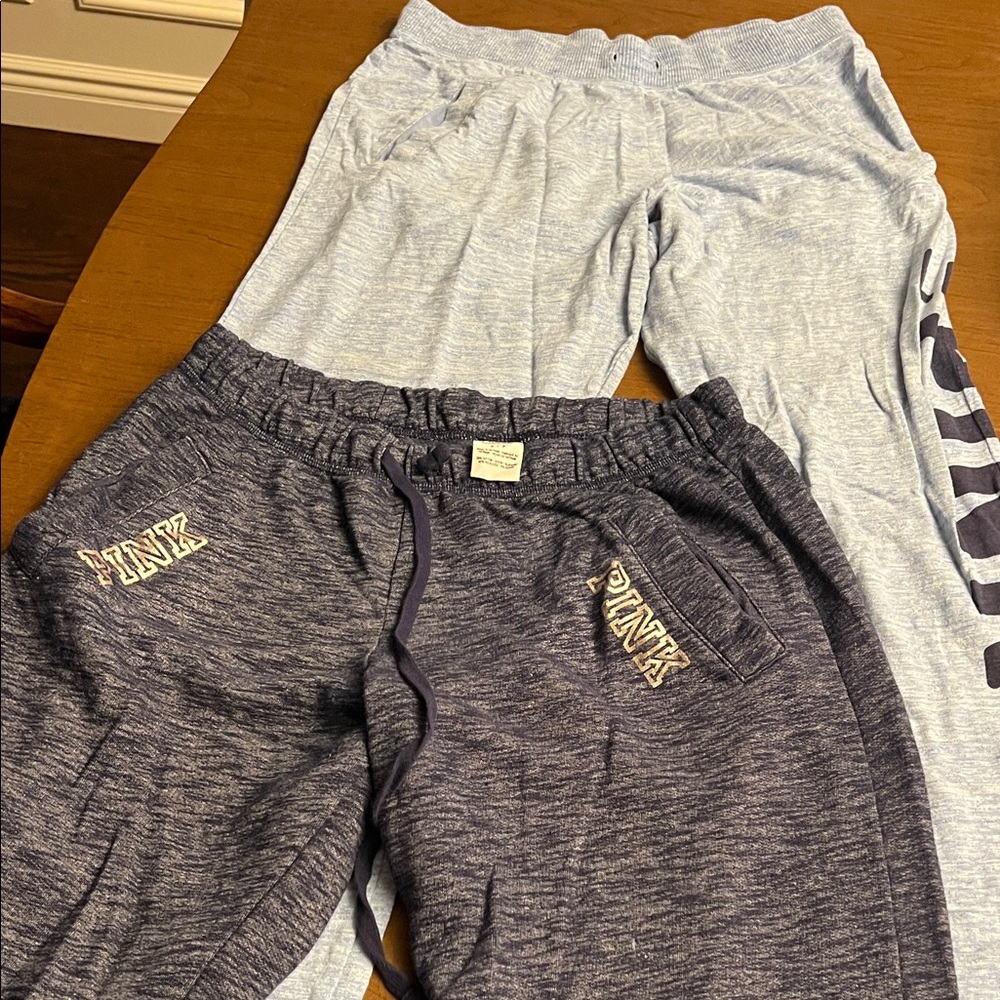 PINK Victoria's Secret women’s  Joggers in denim Blue and Light blue size S